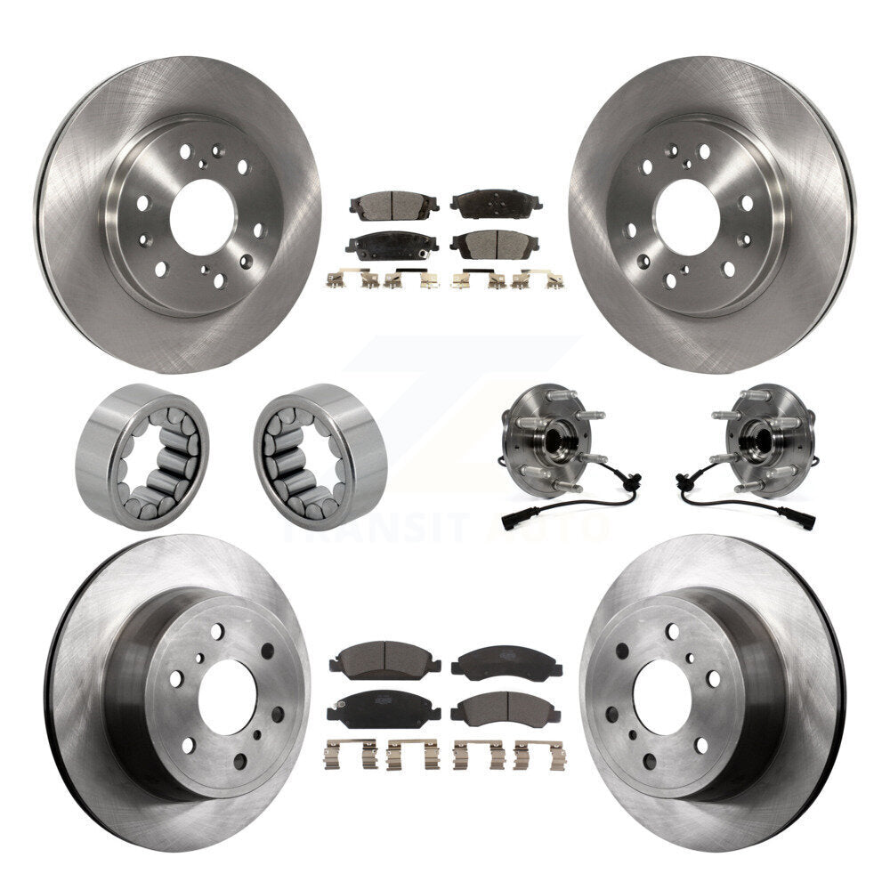 Hub Bearing Brake Rotor Pad Shoe Front Rear Kit (10Pc) For GMC Sierra 1500 Tahoe