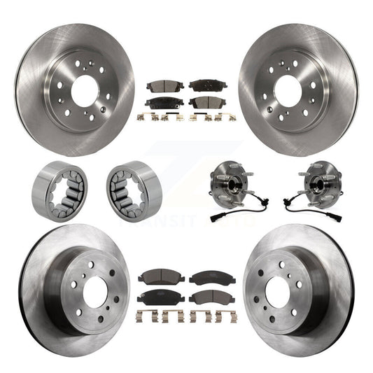 Hub Bearing Brake Rotor Pad Shoe Front Rear Kit (10Pc) For GMC Sierra 1500 Tahoe