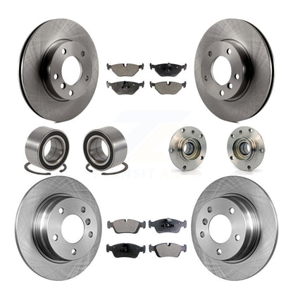 Hub Bearing Brake Rotor & Pad Shoe Front Rear Kit (10Pc) For BMW 318i 328i 328is