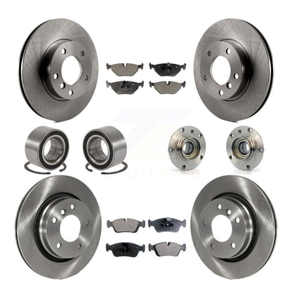 Hub Bearing Disc Brake Rotor & Pad Shoe Front Rear Kit (10Pc) For BMW 328i 328is