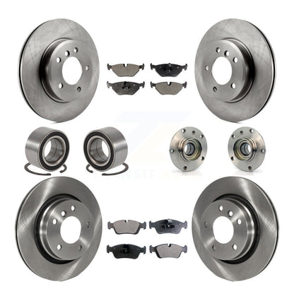 Hub Bearing Brake Rotor & Pad Shoe Front Rear Kit (10Pc) For BMW 325i 325Ci 328i