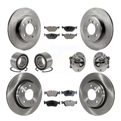 Hub Bearing Disc Brake Rotor & Pad Shoe Front Rear Kit (10Pc) For 2006 BMW 325Ci