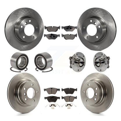 Hub Bearing Brake Rotor & Pads Shoe Front Rear Kit (10Pc) For 2008-2013 BMW 128i