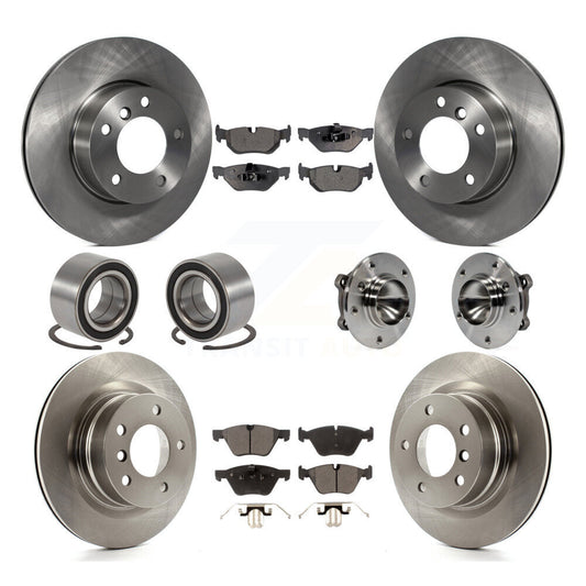 Hub Bearing Brake Rotor & Pads Shoe Front Rear Kit (10Pc) For 2008-2013 BMW 128i