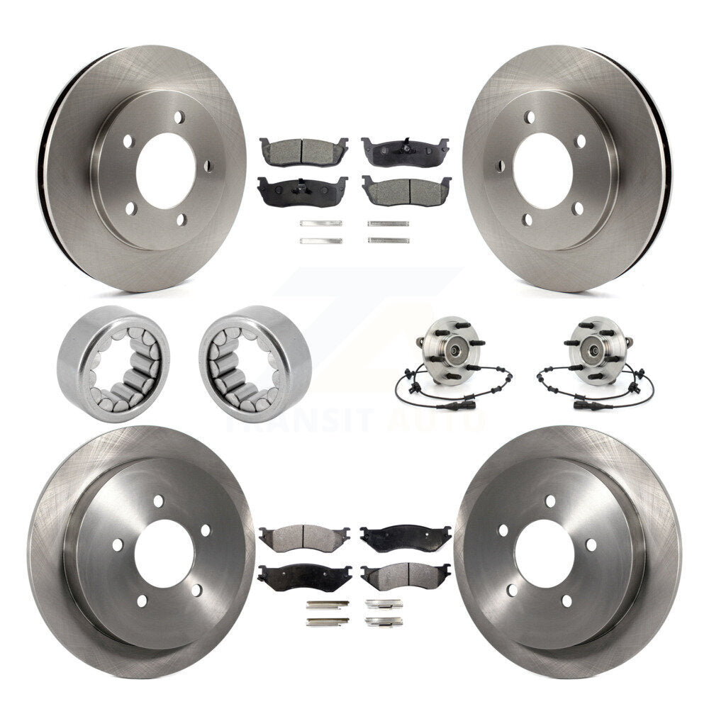 Hub Bearing Disc Brake Rotor Pads Shoe Front Rear Kit (10Pc) For Ford Expedition