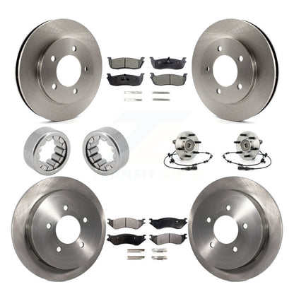 Hub Bearing Disc Brake Rotor Pads Shoe Front Rear Kit (10Pc) For Ford Expedition