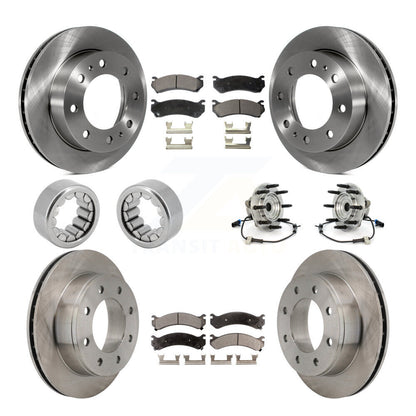 Hub Bearing Disc Brake Rotors And Pads Shoes Front Rear Kit (10Pc) For Hummer H2