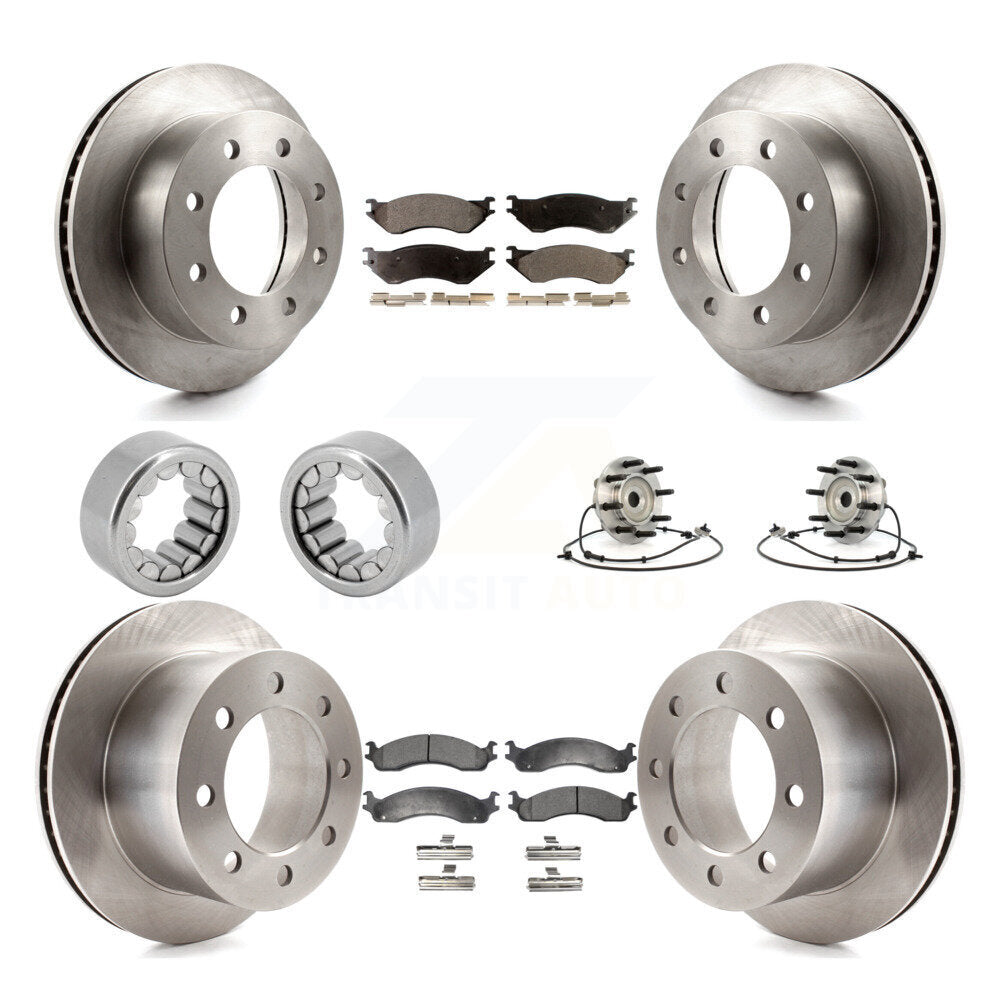 Hub Bearing Disc Brake Rotor & Pad Shoe Front Rear Kit (10Pc) For Dodge Ram 2500