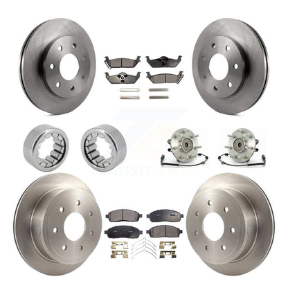 Hub Bearing Brake Rotor & Pad Shoe Front Rear Kit (10Pc) For Lincoln Mark LT 4WD