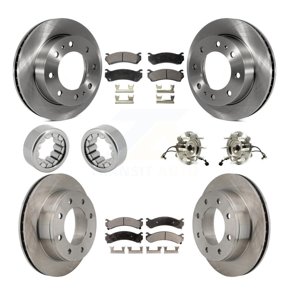 Hub Bearing Brake Rotor Pad Shoe Front Rear Kit (10Pc) For GMC Chevrolet 1500 HD