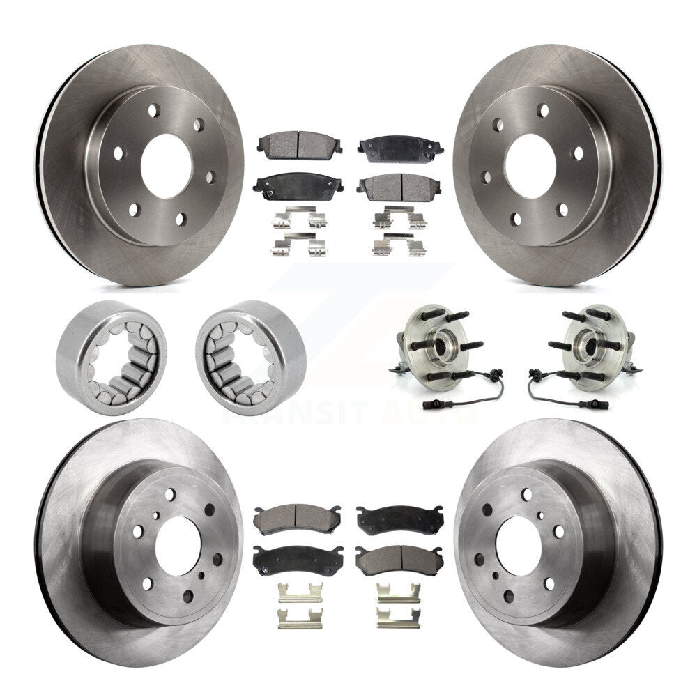 Hub Bearing Brake Rotor And Pad Shoe Front Rear Kit For Chevrolet Silverado 1500