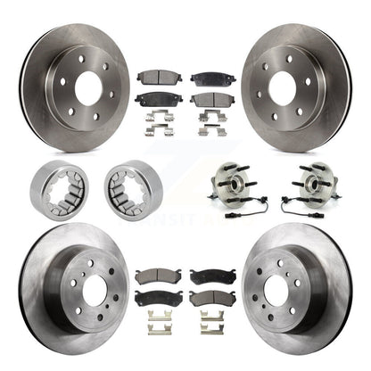 Hub Bearing Brake Rotor And Pad Shoe Front Rear Kit For Chevrolet Silverado 1500
