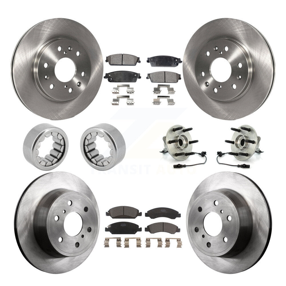 Hub Bearing Brake Rotor & Pad Shoe Front Rear Kit (10Pc) For Chevrolet Silverado