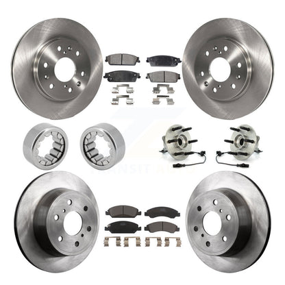 Hub Bearing Brake Rotor & Pad Shoe Front Rear Kit (10Pc) For Chevrolet Silverado