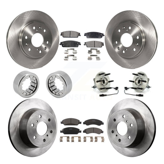 Hub Bearing Brake Rotor & Pad Shoe Front Rear Kit (10Pc) For Chevrolet Silverado
