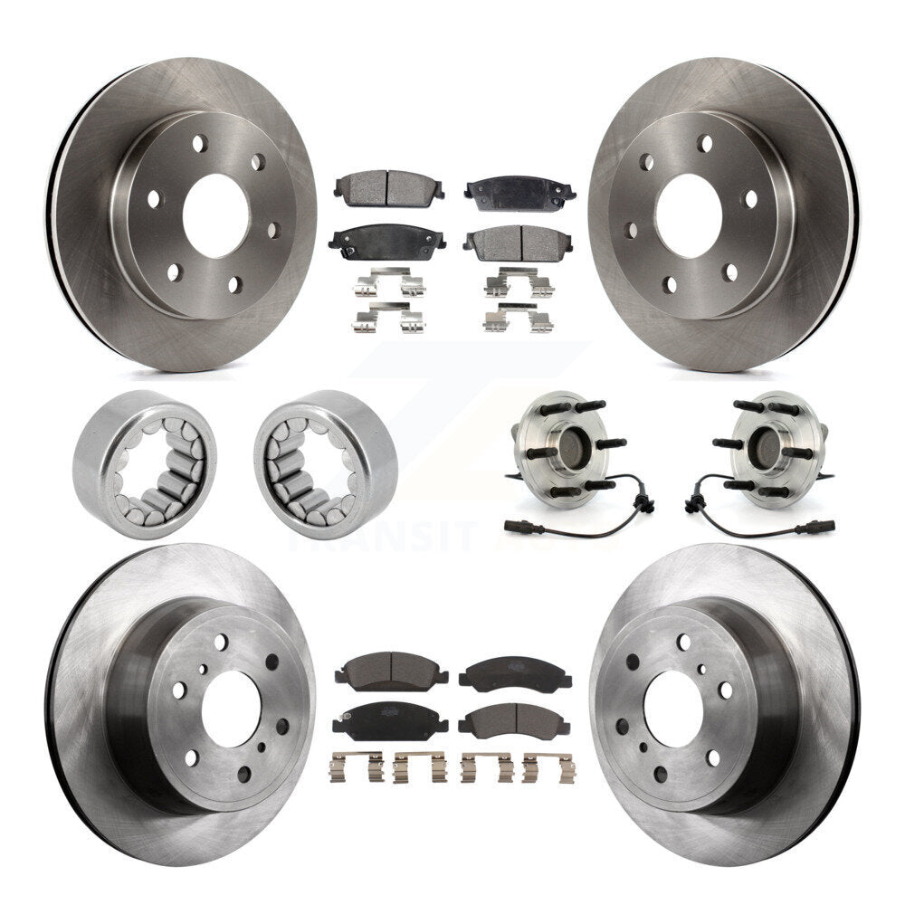 Hub Bearing Disc Brake Rotor Pads Shoe Front Rear Kit (10Pc) For GMC Sierra 1500