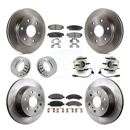 Hub Bearing Disc Brake Rotor Pads Shoe Front Rear Kit (10Pc) For GMC Sierra 1500