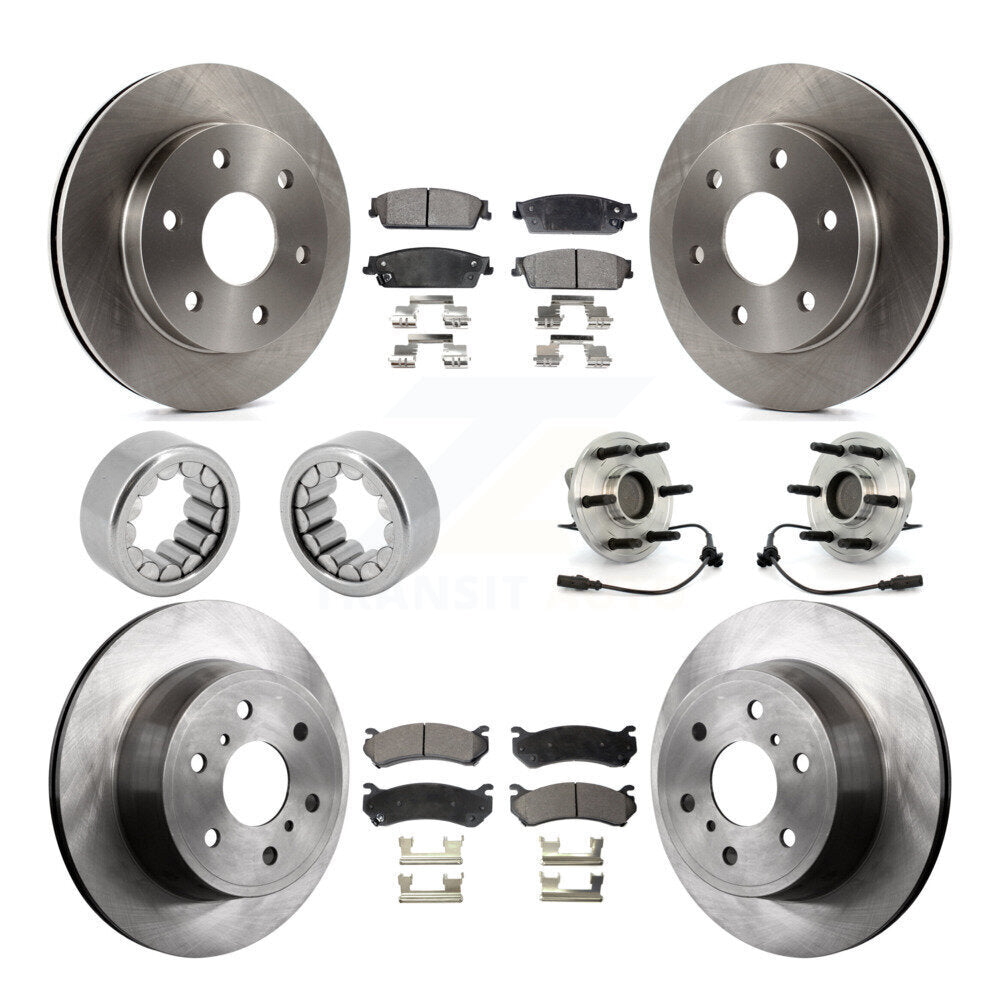 Hub Bearing Brake Rotor And Pad Shoe Front Rear Kit For Chevrolet Silverado 1500