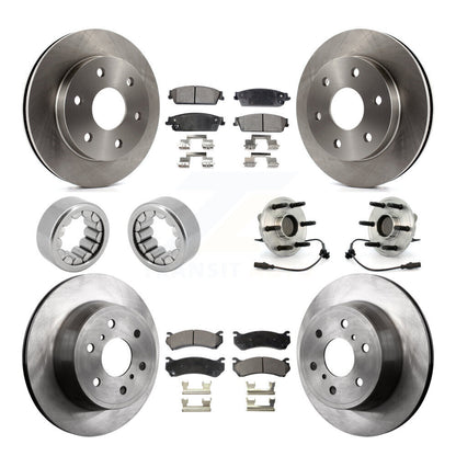 Hub Bearing Brake Rotor And Pad Shoe Front Rear Kit For Chevrolet Silverado 1500