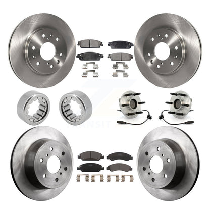 Hub Bearing Brake Rotor & Pad Shoe Front Rear Kit (10Pc) For Chevrolet Silverado