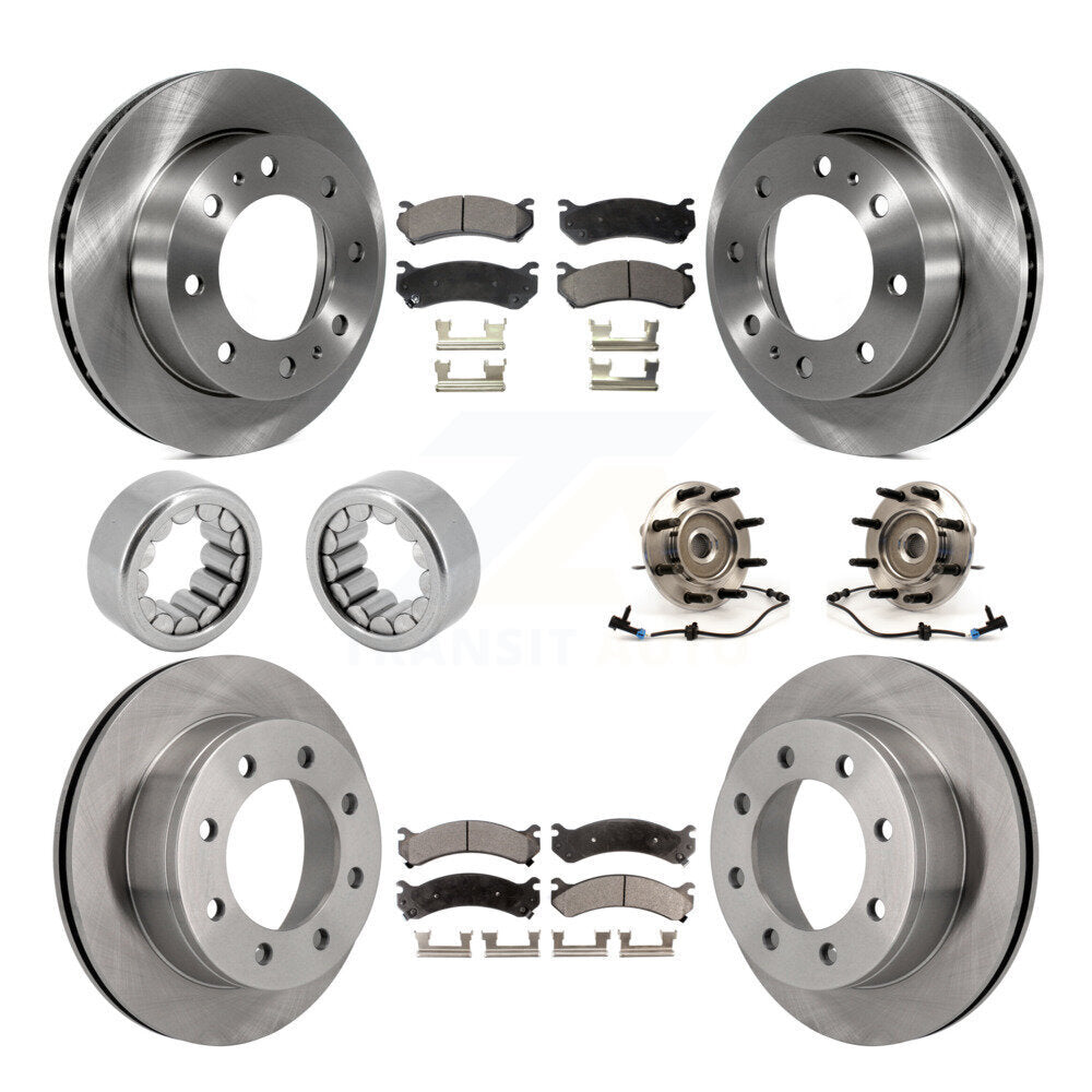 Hub Bearing Brake Rotor & Pad Shoe Front Rear Kit (10Pc) For Chevrolet Silverado