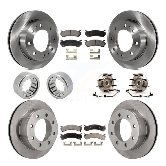 Hub Bearing Brake Rotor & Pad Shoe Front Rear Kit (10Pc) For Chevrolet Silverado