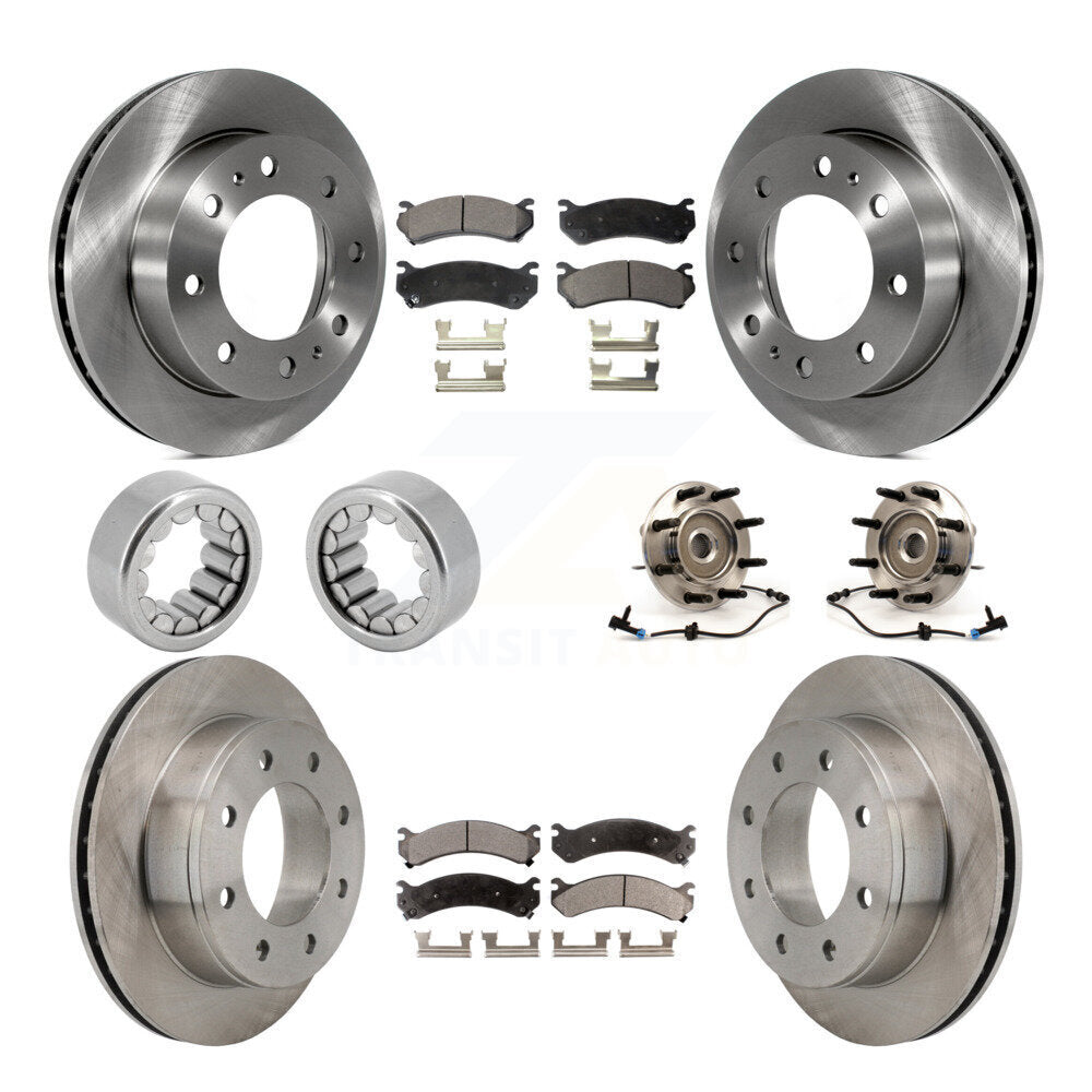 Hub Bearing Brake Rotor & Pad Shoe Front Rear Kit (10Pc) For Hummer H2 Chevrolet