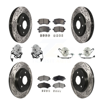 Bearing Coat Brake Rotor Pads Front Rear Kit (10Pc) For Dodge Grand Caravan Town