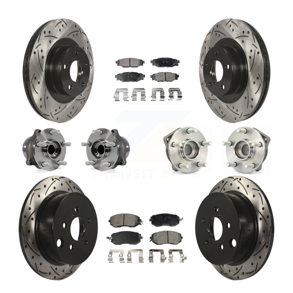 Bearing Coated Brake Rotor And Pad Front Rear Kit (10Pc) For Subaru XV Crosstrek