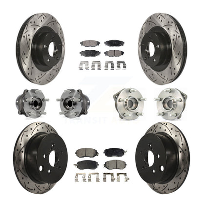 Bearing Coated Brake Rotor And Pad Front Rear Kit (10Pc) For Subaru XV Crosstrek