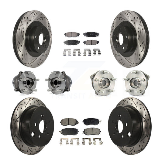 Bearing Coated Brake Rotor And Pad Front Rear Kit (10Pc) For Subaru XV Crosstrek