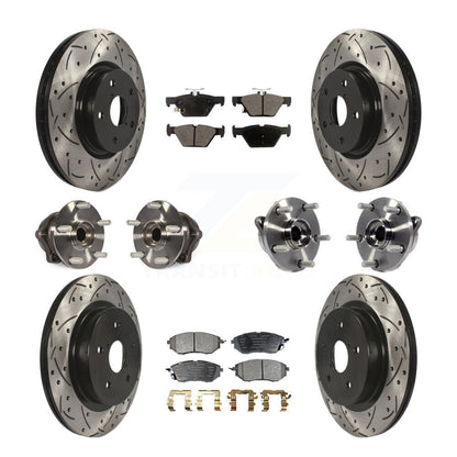 Hub Bearing Coat Brake Rotor Pad Front Rear Kit (10Pc) For Subaru Outback Legacy