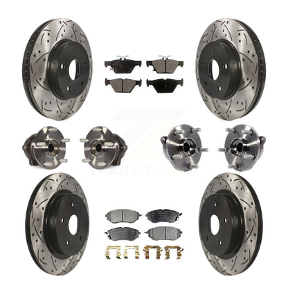 Hub Bearing Coat Brake Rotor Pad Front Rear Kit (10Pc) For 15 Subaru Legacy 2.5L