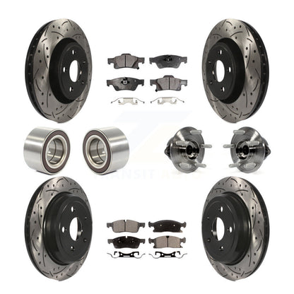 Hub Bearing Coat Brake Rotor Pads Shoe Front Rear Kit For Jeep Grand Cherokee WK