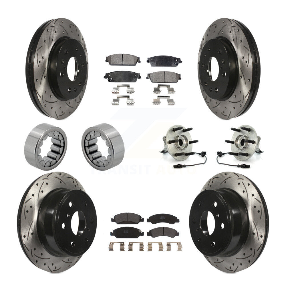 Hub Bearing Coat Brake Rotor Pad Shoe Front Rear Kit (10Pc) For Chevrolet GMC XL