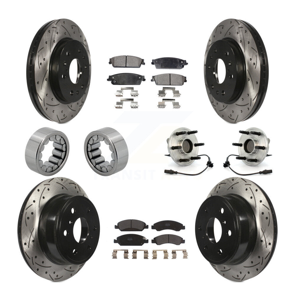 Hub Bearing Coat Brake Rotor Pad Shoe Front Rear Kit (10Pc) For Chevrolet GMC XL
