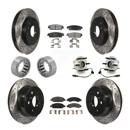 Hub Bearing Coat Brake Rotor Pad Shoe Front Rear Kit (10Pc) For Chevrolet GMC XL
