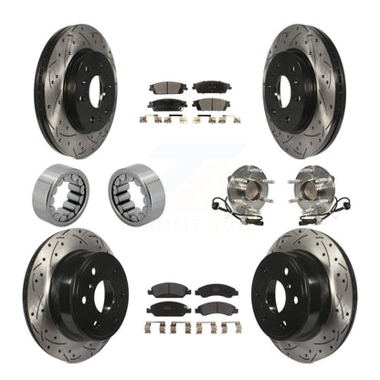 Hub Bearing Coat Brake Rotor Pads Shoe Front Rear Kit (10Pc) For GMC Sierra 1500