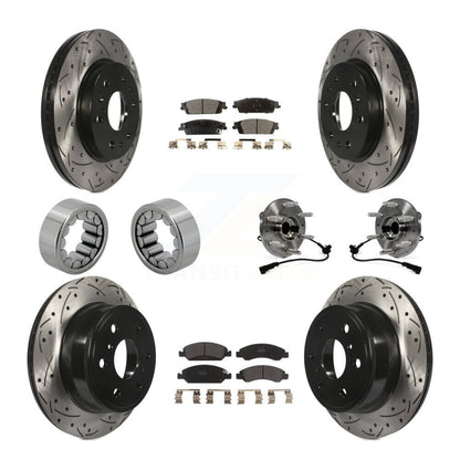 Hub Bearing Coat Brake Rotor Pads Shoe Front Rear Kit (10Pc) For GMC Sierra 1500