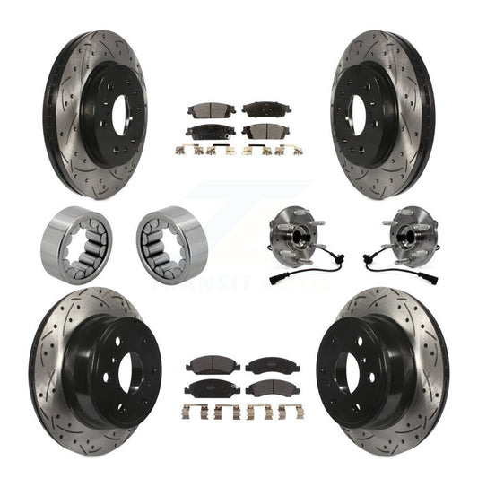 Hub Bearing Coat Brake Rotor Pads Shoe Front Rear Kit (10Pc) For GMC Sierra 1500