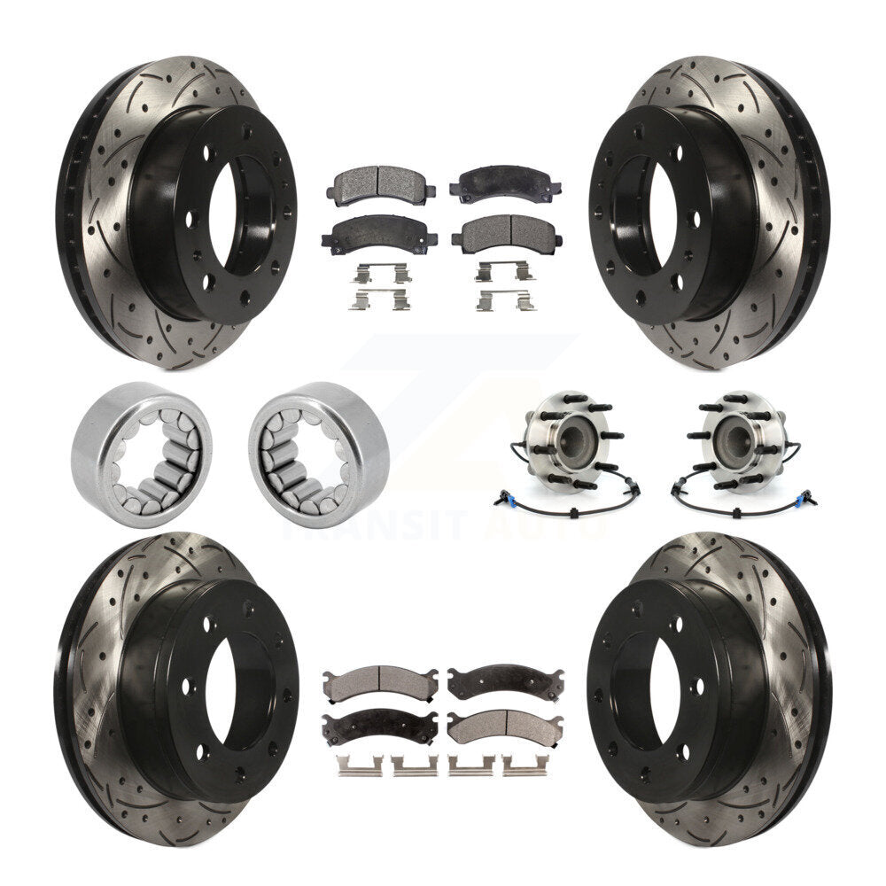 Hub Bearing Coat Brake Rotor Pads Shoe Front Rear Kit (10Pc) For GMC Savana 2500
