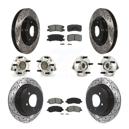 Hub Bearing Coat Brake Rotor Pads Front Rear Kit (10Pc) For Chrysler Sebring 200