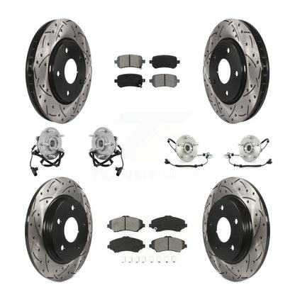 Bearing Coat Brake Rotor Pads Front Rear Kit (10Pc) For Dodge Grand Caravan Town