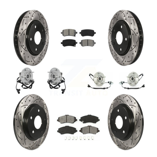 Bearing Coat Brake Rotor Pads Front Rear Kit (10Pc) For Dodge Grand Caravan Town
