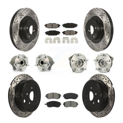 Hub Bearing Coat Brake Rotor Pad Front Rear Kit (10Pc) For Subaru Outback Legacy