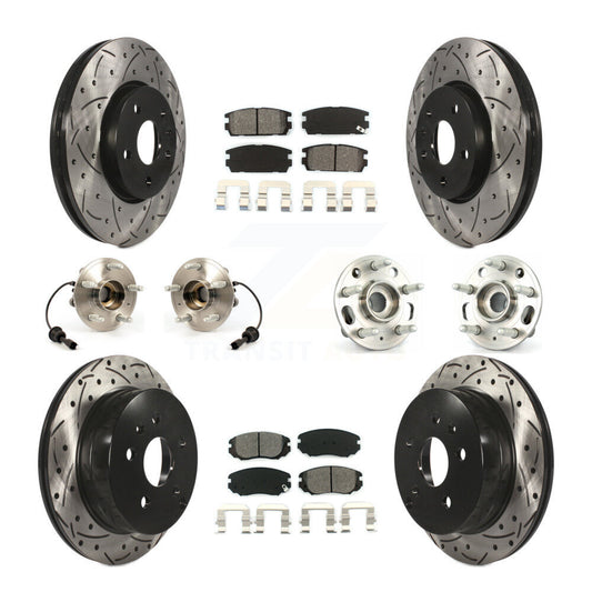 Hub Bearing Coat Brake Rotor Pad Front Rear Kit (10Pc) For Chevrolet Equinox GMC