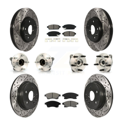 Hub Bearing Coat Brake Rotor Pad Front Rear Kit (10Pc) For 11-12 Chevrolet Cruze