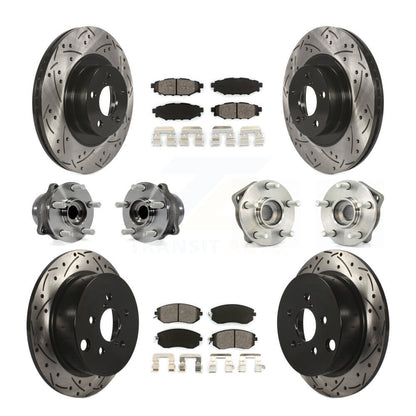 Bearing Coated Brake Rotor And Pad Front Rear Kit (10Pc) For Subaru XV Crosstrek