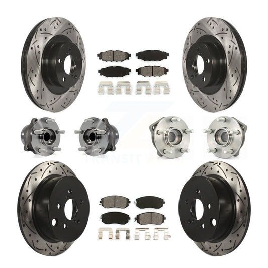 Bearing Coated Brake Rotor And Pad Front Rear Kit (10Pc) For Subaru XV Crosstrek