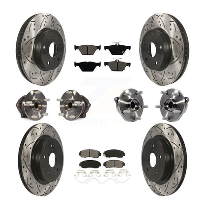 Hub Bearing Coated Brake Rotor Pads Front Rear Kit (10Pc) For Subaru Legacy 2.5L